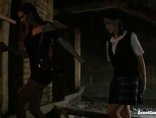 Russian Cutie With Braces Gets Caught Trespassing And Gangbanged - Kink