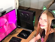 Female Teen Gamer Bends Over For Pov Pussy Pounding