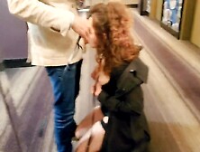 Hawt Cum Whore on Leash gets Crop Slapped and Face Banged in Hotel Lobby