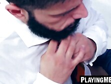 Rough-Fuck Rimjob Threesome with Hunks Chrisian Sam & Little Bravo