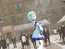 Rushia - Sexy Dance On Camera + Gradual Undressing (3D HENTAI)