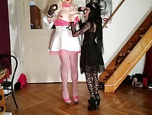 Gothic dominatrix abuse and fucked big living barbi doll pt1