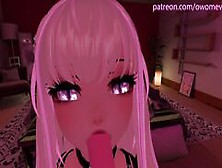 Beautiful Pov Blowjob In Vrchat - With Lewd Moaning And Asmr Noises [Vrchat Erp,  3D Hentai]