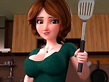 ▸ MILF Aunt Cass Gets Fucked and Creampied in Loud Toon Kitchen Session