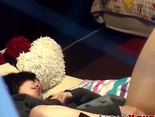 JAPAN VOYEUR TV - Japanese bitch plays with her hairy pussy on secret tape