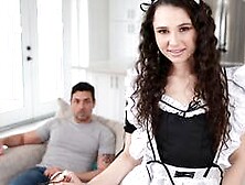 Stepdaughter teen Liz Jordan needed money so she started cleaning as a maid