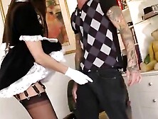 Mature French Maid Dusts The Dust Of His Cock With Her Mouth