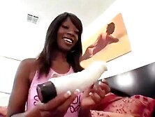 Chocolate milf fucks ft.  Nyomi Banxxx: Ebony,  Lesbian & Toy Porn