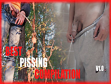 Public Pissing Compilation - Big Cock And Balls,  Uncut