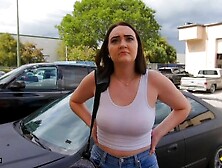 Roadside - All-Natural Big-Titted Teenie Boinks Her Camper Mechanic