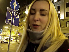 Hot German college girl Amaris gets picked up and rough fucked - Blonde teen takes big dick