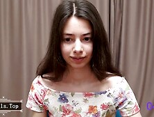 Very cute brunette skinny webcam teen solo