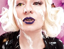 Make-up with scars in process - with liquid latex and cottonwool.