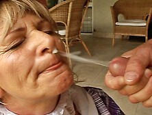 Busty granny seduces young cock