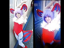 Lilith Aensland Cosplay Kohime Bashiri Cum Tribute