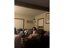 A Hidden Cam Films A Chubby Housewife Having Sex On The Couch