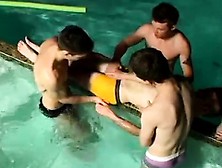 Teen Gay Sex In Underwear Undie 4-Way - Hot Tub Action