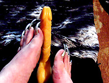 Lengthy Toenails Scraping Faux-Cock