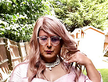 Sexy Crossdresser Kellycd2022 In Pink Sparkly Dress Heels And Pantyhose