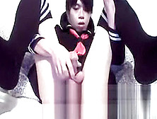 Asain Ladyboy Schoolgirl Solo