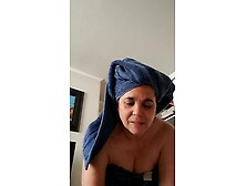 My spouse's son waits for his gift in my bedroom