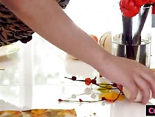 Jade Kush Lets Stepbro Feast On Her Breast And Hips For Thanksgiving