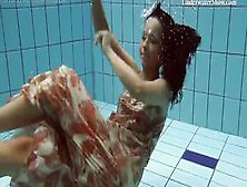 Krasula Fedorchuk hairy girl in the pool