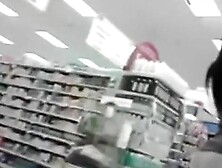 Candid view of a black girl's big butt