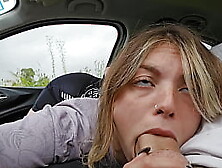 They Find Me Giving A Blowjob To My Stepbrother In The Car Cum Mouth