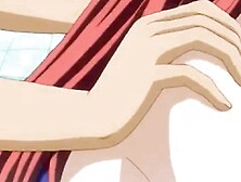 Redhead Hentai Girl Is Poked With Hard Cock To The Balls