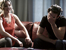 Desperate big ass MILF step aunt manipulates and fucks young stud