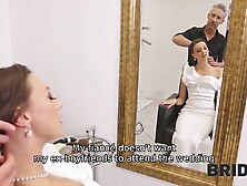 Bride4K.  Hairdresser Seduces Hot Bride In The Wedding Suit For A Quick Bang