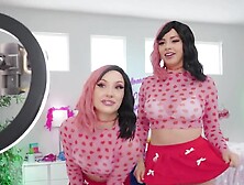 Anime Lovers Jazmin Luv & Bella Luna Fuck Their Ugly Fan