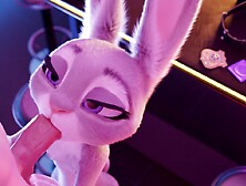 Furry Slut Judy Hopps Caressing Swollen Balls Pov
