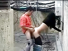 Amateur Girlfriend Caught Sucking Cock On Terrace