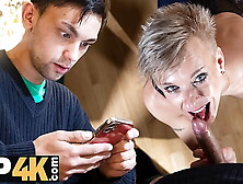 SHAME4K. Czech dominant bitch got so pissed off so she banged that lover hard