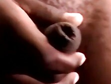 JoeSchmoeXXX. com - Handsome black amateur jerks off his BBC and cums solo with intens