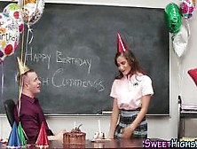 Tiny teen cum plastered