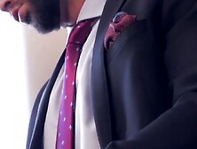 Hot stud in tasteful coat hammering colleagues tight ass