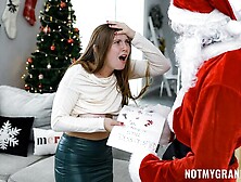 Fake Claus with a big cock fucked a slutty baddie Zoey Zimmer