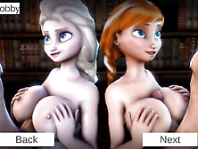 Fortnite hentai featuring Frozen Elsa and Anna involved in some wild anal action