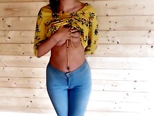 Beautiful Girl Peeing Her Jeans