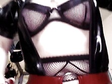 FEMDOM LATEX HEADMISTRESS DOMINA EVA FETISH S&M DOMME KINK HEELS NYLONS