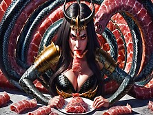 A Demoness Feasts