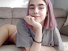 Pink Hair College Girl Girl Amazing Solo Show On Webcam