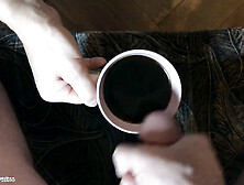 Coffee & Cream - Aimee Drinks a Cup of Joe with Spunk In it after Blowing Dick