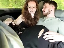 Student Couple with Girlfriend in Car