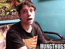 Young straight thug shows off expert dick technique