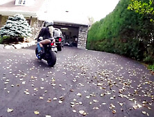 Outdoor Ride! Blond Bitch Gets Stuffed!