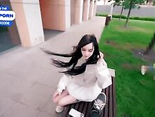 Hot girl drains in crowded cafe,  gives blowage in public - hottest HD porn!